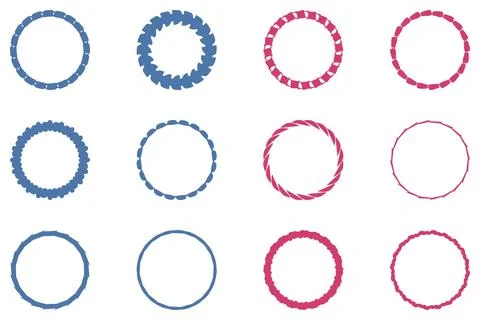 Decorative ornament frame set design Stock Illustration