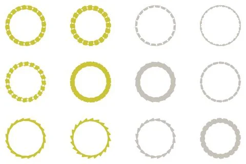 Decorative ornament frame set design Stock Illustration