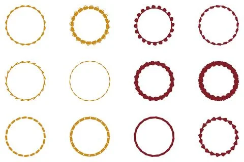 Decorative ornament frame set design Stock Illustration