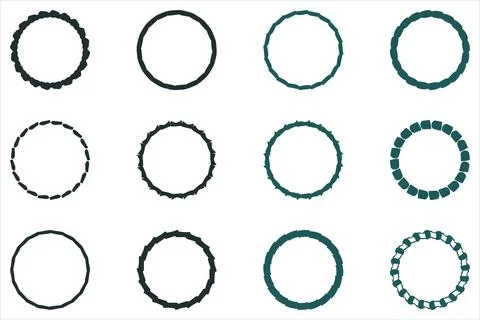 Decorative ornament frame set design Stock Illustration