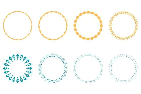 Decorative ornament frame set design Stock Illustration