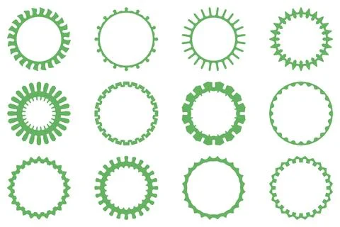 Decorative ornament frame set design Stock Illustration