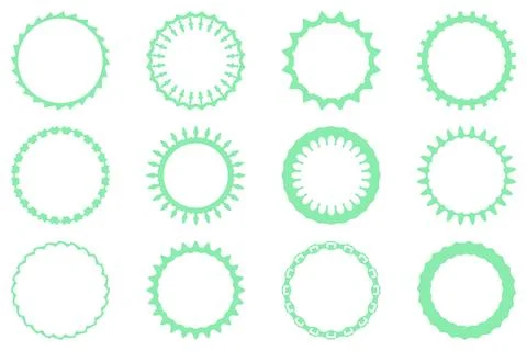 Decorative ornament frame set design Stock Illustration