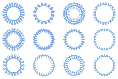 Decorative ornament frame set design Stock Illustration