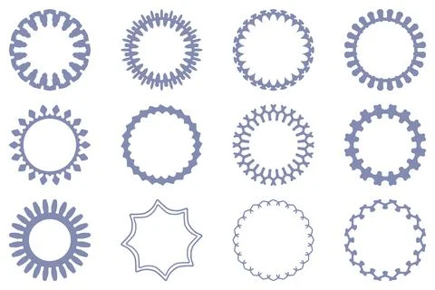Decorative ornament frame set design Stock Illustration