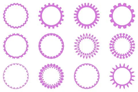 Decorative ornament frame set design Stock Illustration