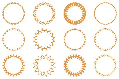 Decorative ornament frame set design Stock Illustration
