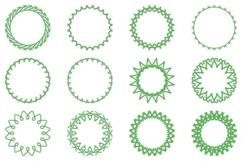 Decorative ornament frame set design Stock Illustration