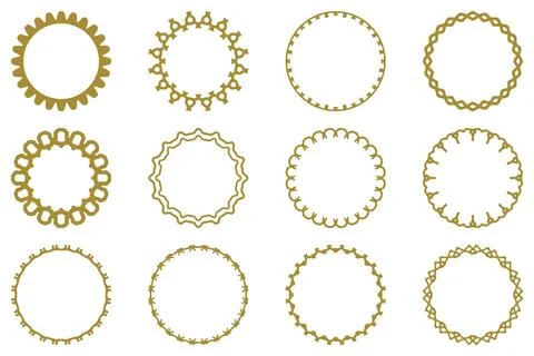 Decorative ornament frame set design Stock Illustration