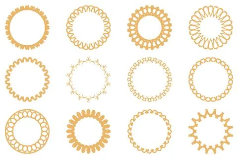 Decorative ornament frame set design Stock Illustration