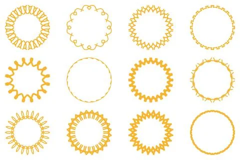 Decorative ornament frame set design Stock Illustration