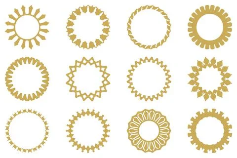 Decorative ornament frame set design Stock Illustration