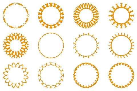 Decorative ornament frame set design Stock Illustration