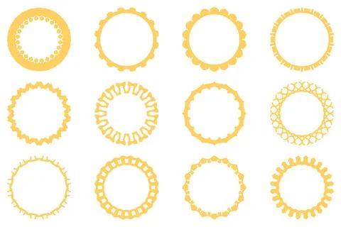 Decorative ornament frame set design Stock Illustration