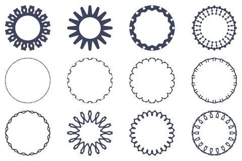 Decorative ornament frame set design Stock Illustration