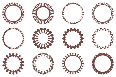 Decorative ornament frame set design Stock Illustration