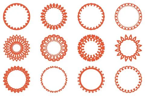Decorative ornament frame set design Stock Illustration