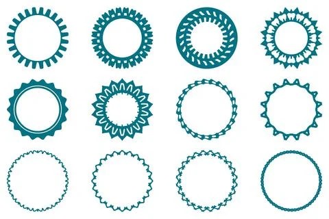 Decorative ornament frame set design Stock Illustration