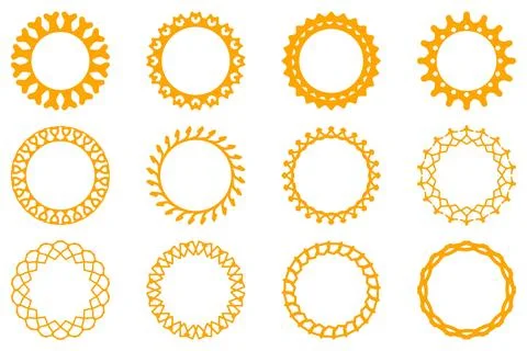 Decorative ornament frame set design Stock Illustration