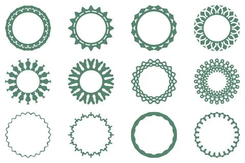 Decorative ornament frame set design Stock Illustration