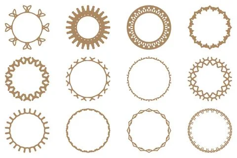 Decorative ornament frame set design Stock Illustration