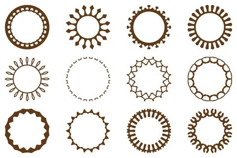Decorative ornament frame set design Stock Illustration