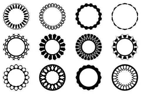 Decorative ornament frame set design Stock Illustration