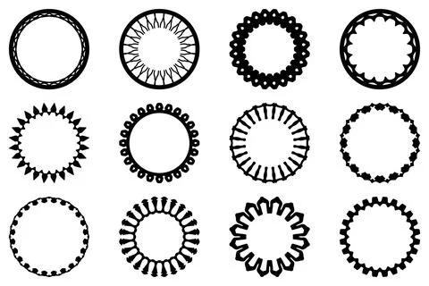Decorative ornament frame set design Stock Illustration