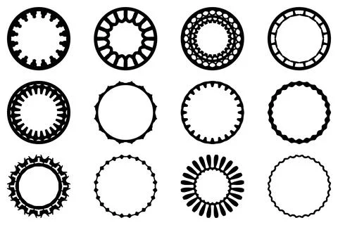 Decorative ornament frame set design Stock Illustration