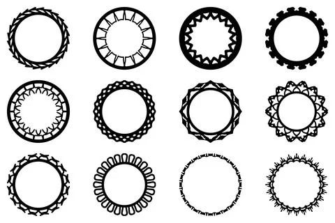 Decorative ornament frame set design Stock-Illustration
