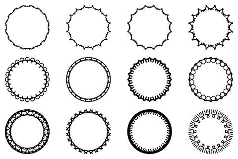 Decorative ornament frame set design Stock Illustration