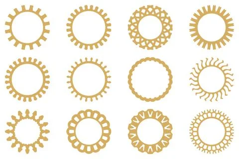 Decorative ornament frame set design Stock Illustration