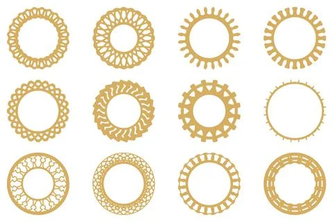 Decorative ornament frame set design Stock Illustration
