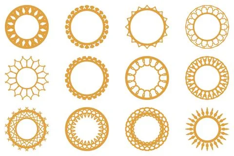 Decorative ornament frame set design Stock Illustration