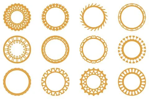Decorative ornament frame set design Stock Illustration