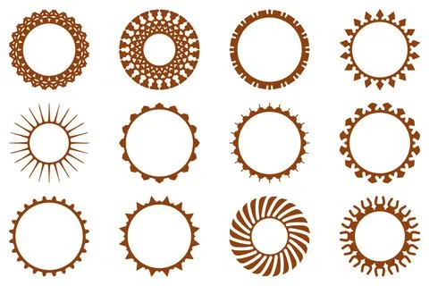 Decorative ornament frame set design Stock Illustration