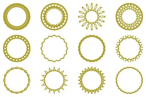 Decorative ornament frame set design Stock Illustration