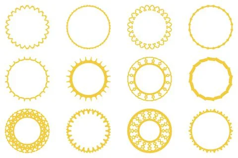 Decorative ornament frame set design Stock Illustration