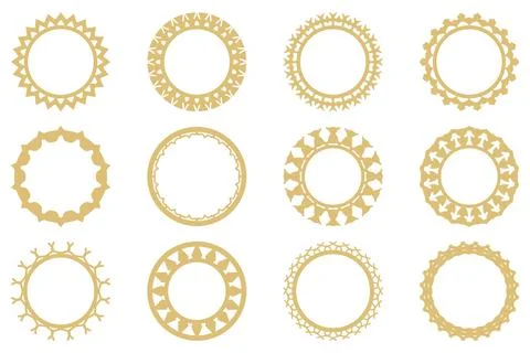 Decorative ornament frame set design Stock Illustration