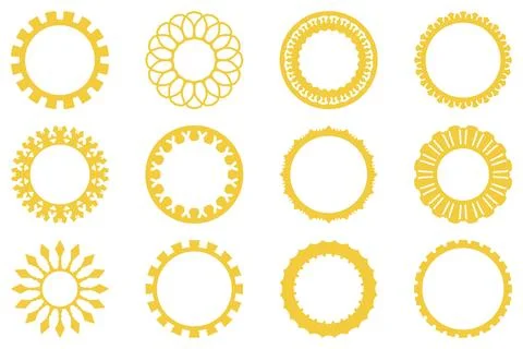 Decorative ornament frame set design Stock Illustration