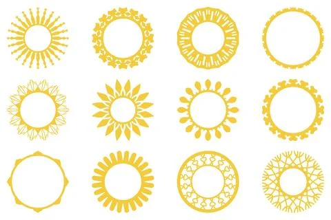 Decorative ornament frame set design Stock Illustration