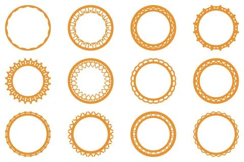 Decorative ornament frame set design Stock Illustration