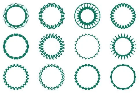 Decorative ornament frame set design Stock Illustration