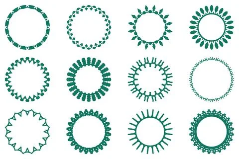 Decorative ornament frame set design Stock Illustration