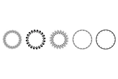 Decorative ornament frame set design Stock Illustration