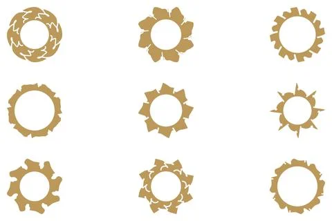 Decorative ornament frame set design Stock Illustration