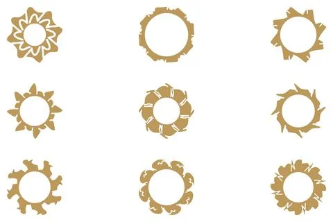 Decorative ornament frame set design Stock Illustration
