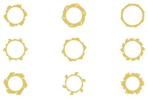 Decorative ornament frame set design Stock Illustration