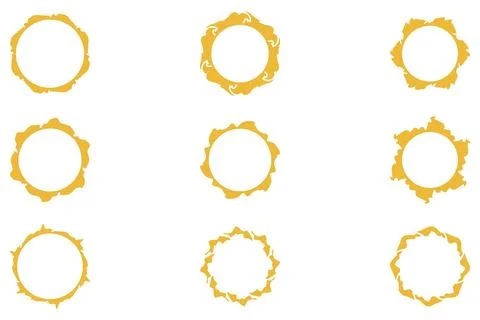 Decorative ornament frame set design Stock Illustration