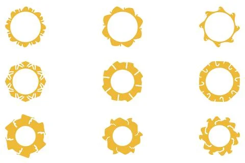 Decorative ornament frame set design Stock Illustration